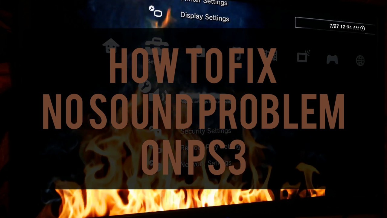 How to fix -( no sound )- on the PS3 (PlayStation 3) in game sound problem. made easy