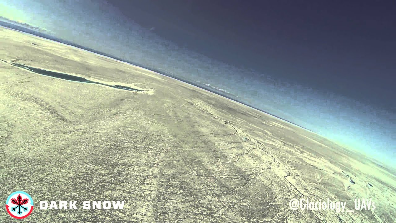 UAV over Greenland ice sheet melt lake