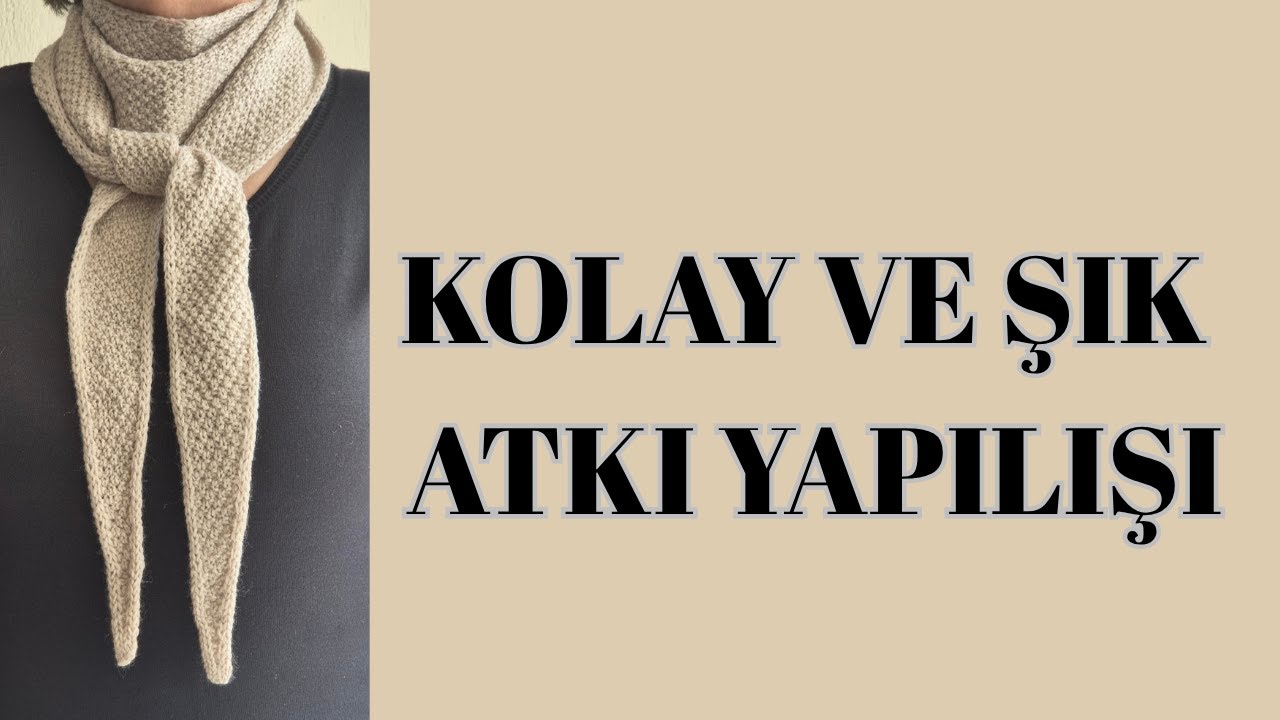 KENAR KORDONLU &Ouml;RG&Uuml; EŞARP #I-CORDTECHNIQUE#SCARF