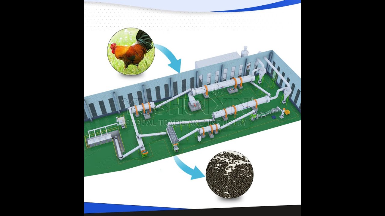Working process of chicken manure organic fertilizer production line