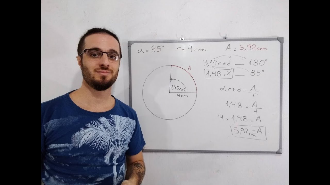 Longitud de arco de una circunferencia de radio r, determinado por un ángulo medido en radianes.