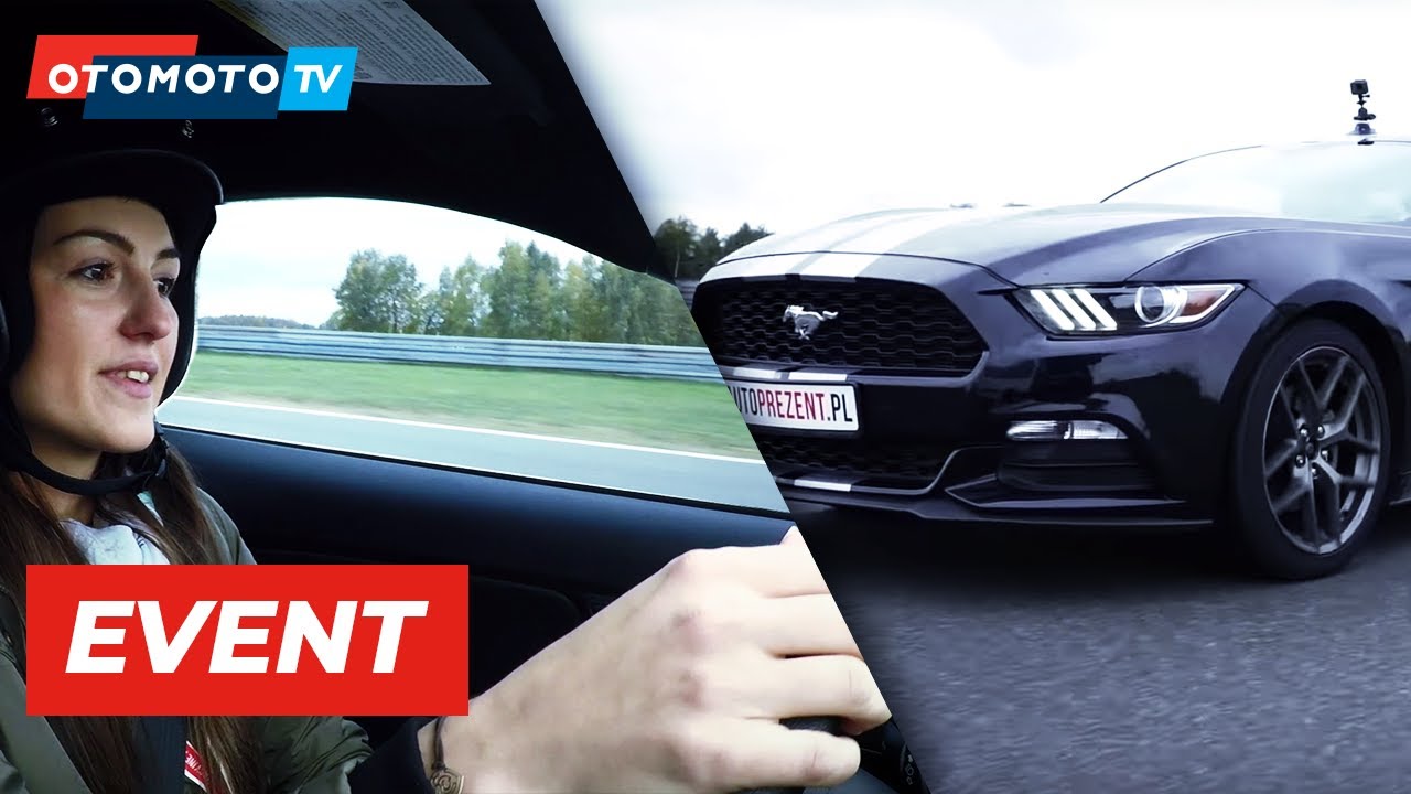 Instruktor bał się na zakrętach - Mustang na Torze Poznań | Event OTOMOTO TV