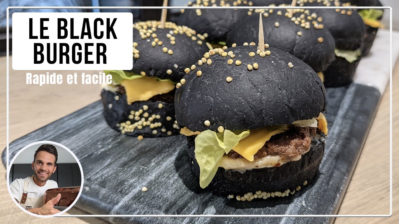 Black Burger RAPIDE et FACILE ‼️ Ma recette de pain burger à la maison 👨🏻‍🍳