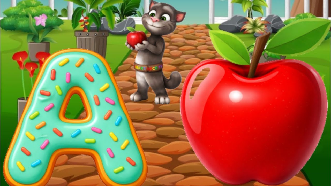 Phonic sound with two words, a for apple b for ball, english alphabet for toddlers @Ronukitv 