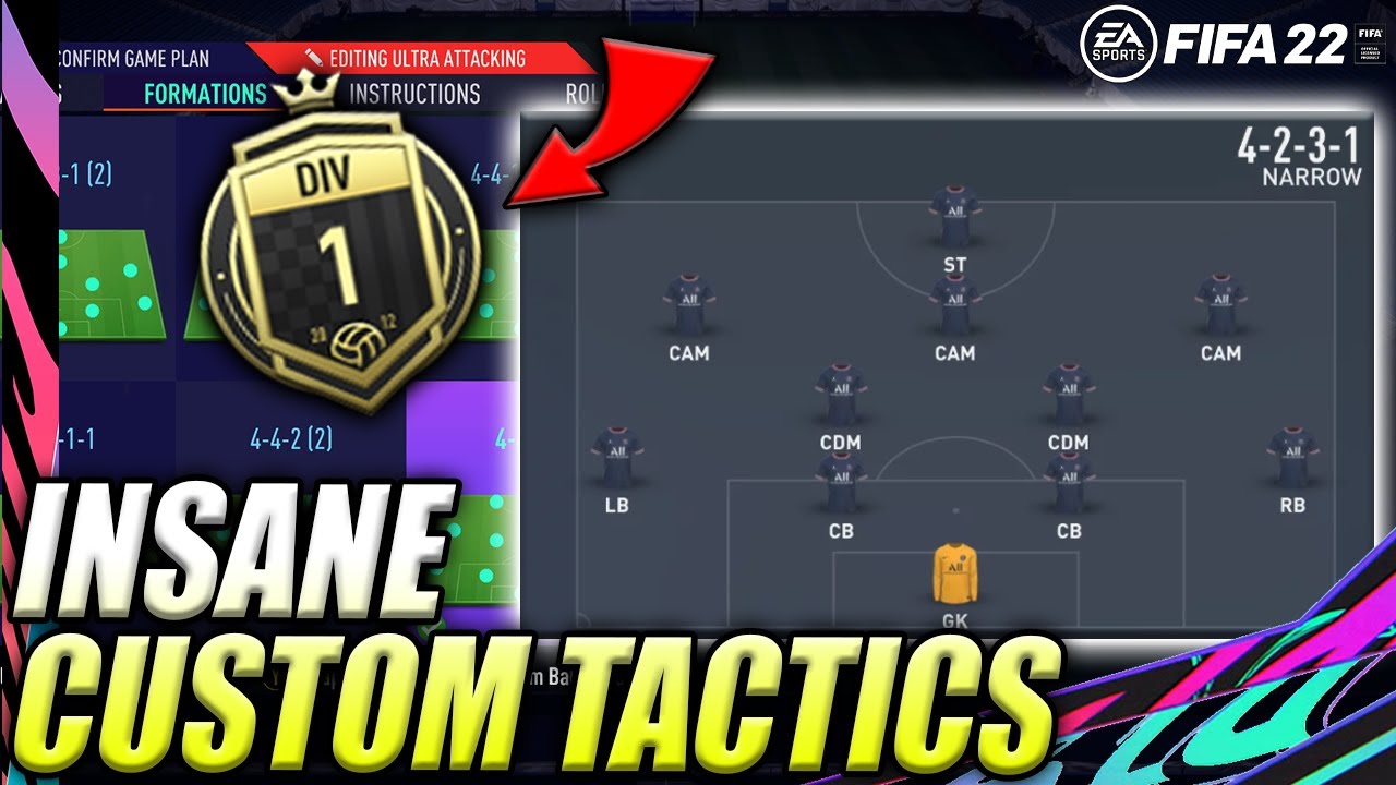 THE BEST FORMATION AND CUSTOM TACTICS TO GET MORE WINS IN FIFA 22!!!