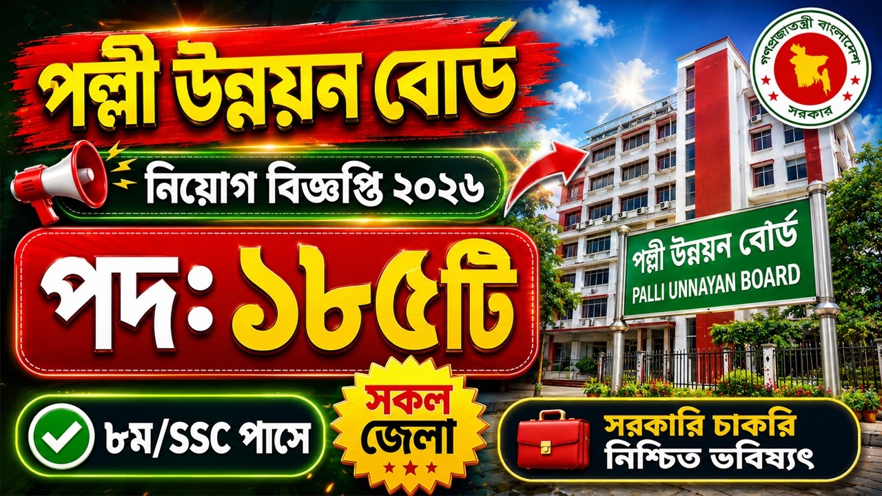New Government Job at Rural Development Board for 185 Posts 2026 | BRDB Job Circular 2026 | Govt ...