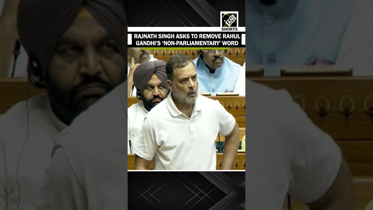 Rajnath Singh demands from Om Birla to remove Rahul Gandhi&rsquo;s &lsquo;non-parliamentary&rsquo; word in Lok Sabha
