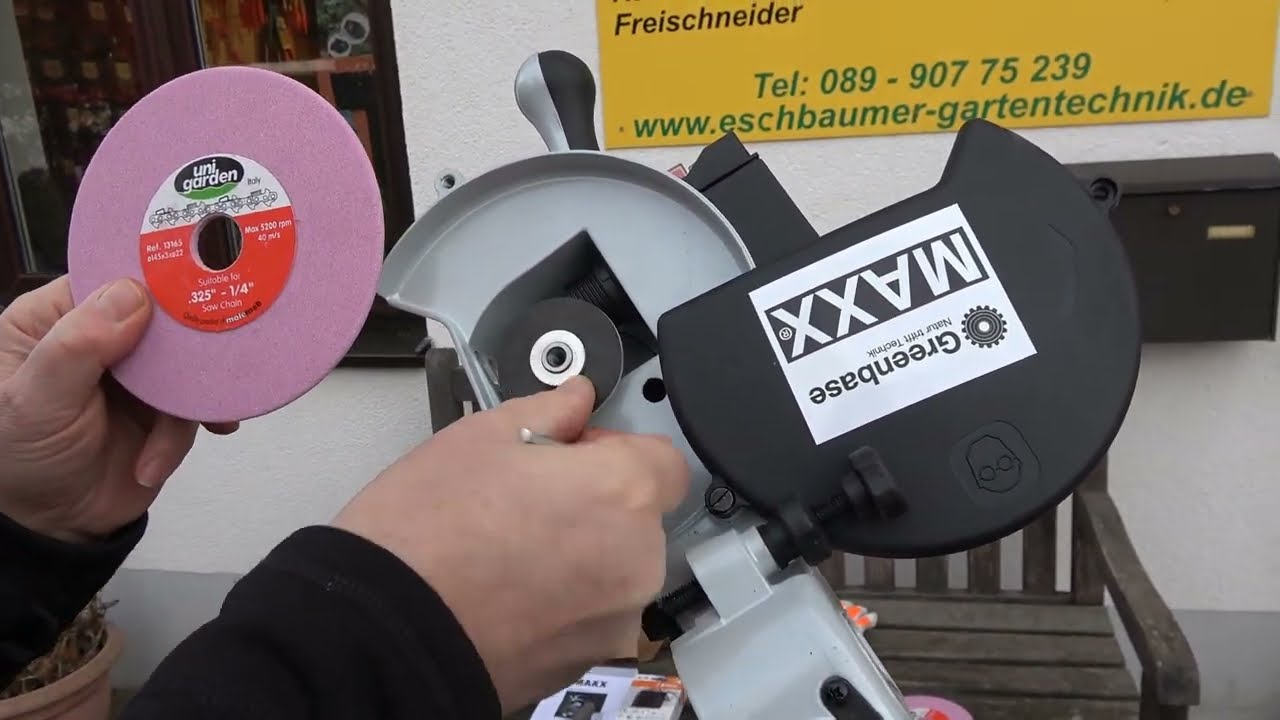 Greenbase Kettenschärfgerät MAXX ausführlich erklärt, wie schärft man die Kette elektrisch  richtig!