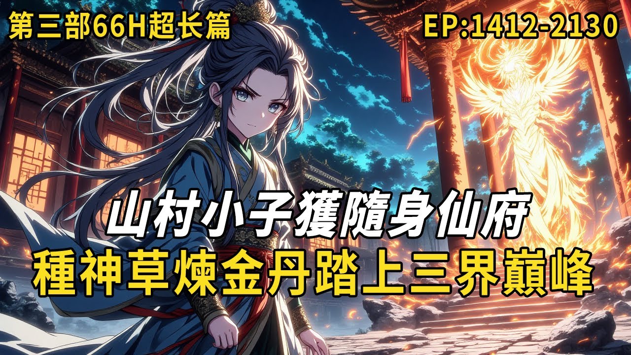 第三部66H超长篇：《山村小子獲隨身仙府！種神草煉金丹踏上三界巔峰》八歲孩童意外開啟靈田空間，煉丹修煉逆天改命！從藥鋪學徒到三界無敵的熱血修仙傳奇 #修仙 #故事頻道 #故事分享 #動漫 #動畫解題