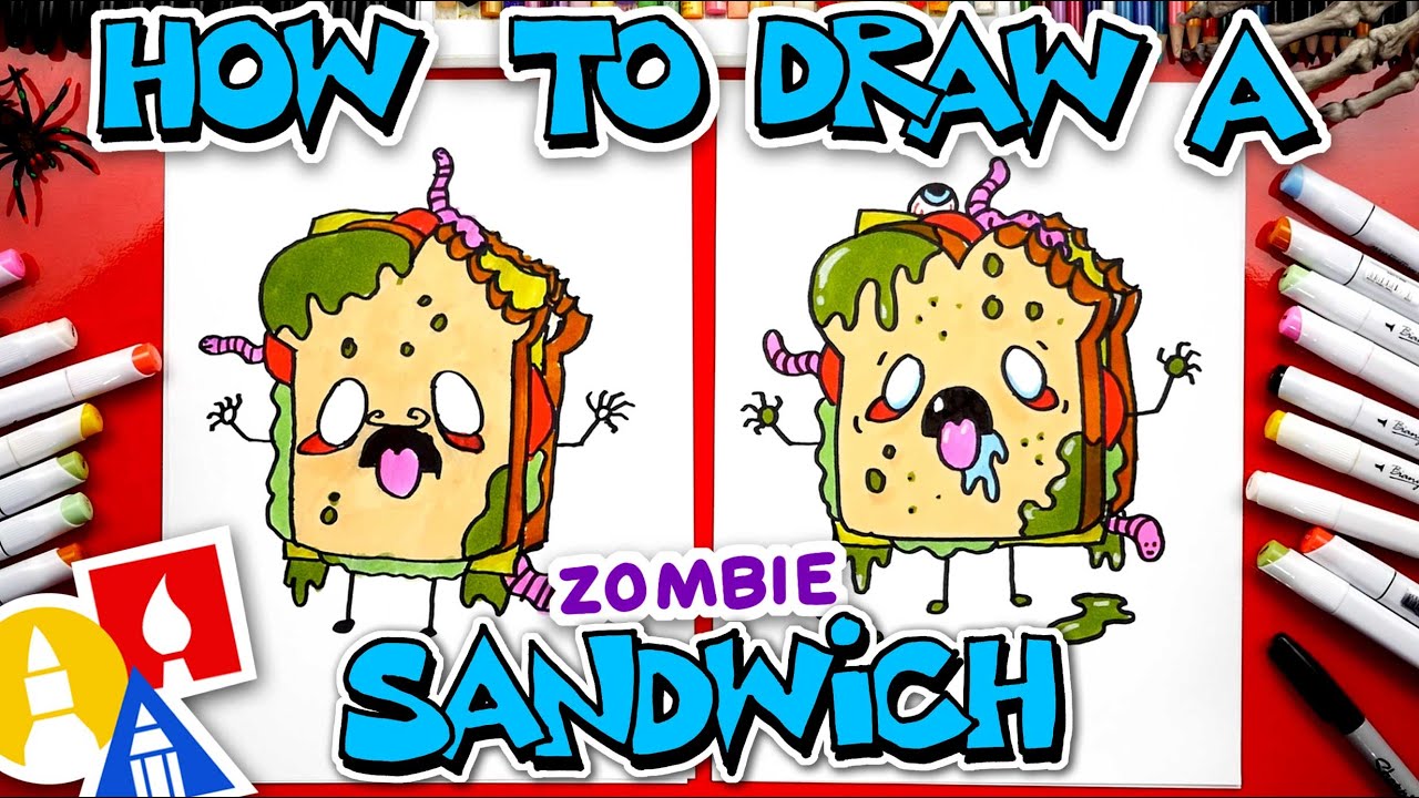 How To Draw A Funny Zombie Sandwich