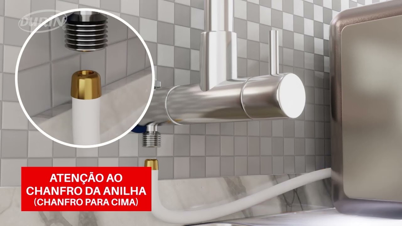 Passo a passo para instalar o Adaptador para Filtro De Água Durín