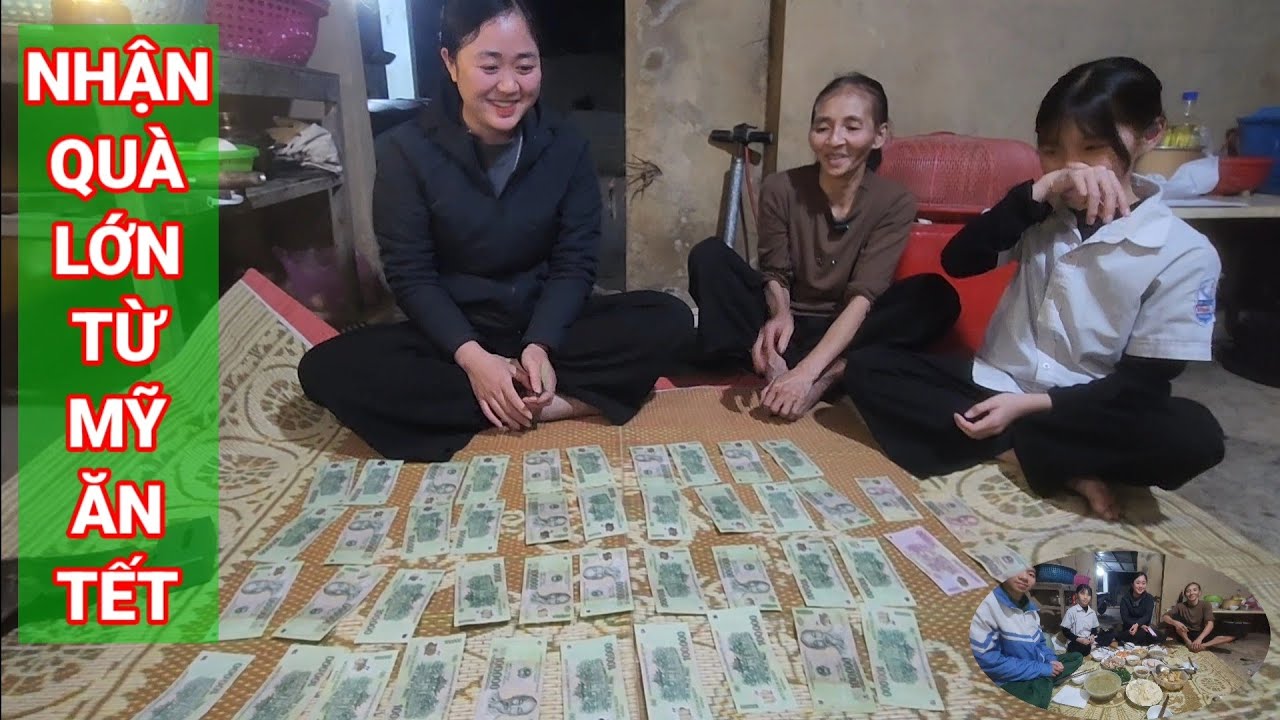 Cực vui. Bữa cơm món ngon cô Toán tí hon Nhận Quà lớn từ Mỹ đón tết. Hoàng Hiền #nguyễn tất thắng 