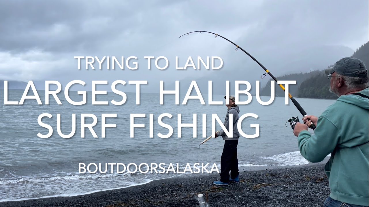 Biggest Halibut Yet Shore Fishing Seward Alaska