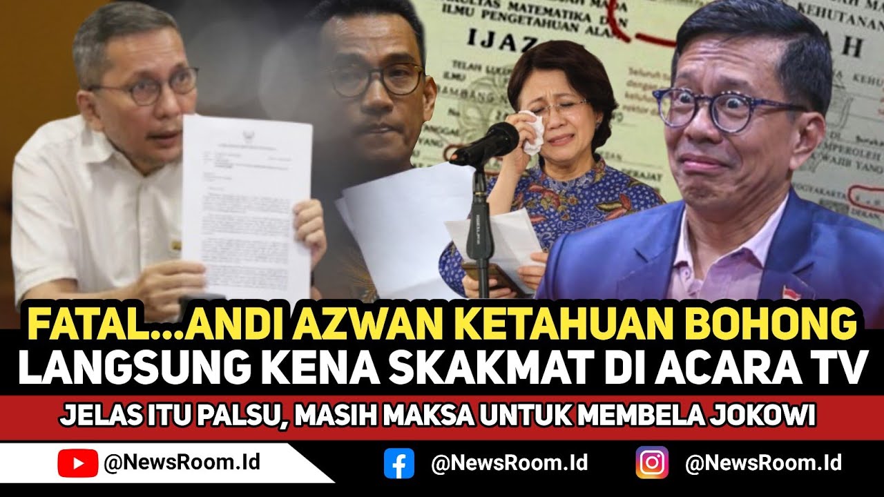 FATAL‼️ANDI AZWAN LANGSUNG TAK BISA MENJAWAB DI SKAKMAT DALAM ACARA TV SOAL IJAZAH JOKOWI...