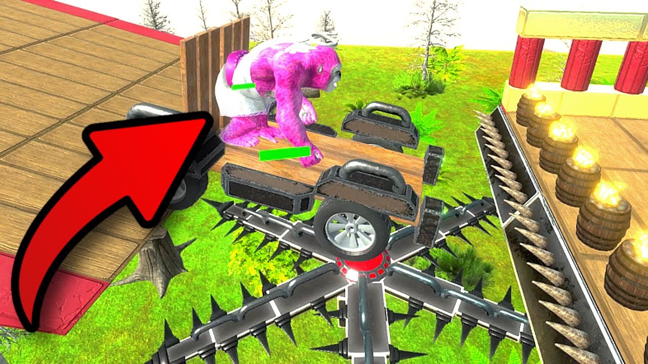 Can These Units Survive DEATHLY Cart Ride Into SPIKES?! - Animal Revolt Battle Simulator