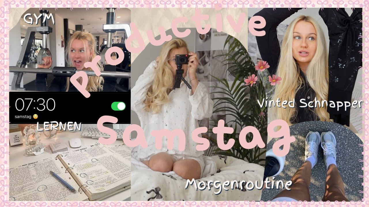 7:30 AM Produktiver Samstag Morgen 🌅 Routine, Study Vlog & Gym 💪📚| Mavie Noelle