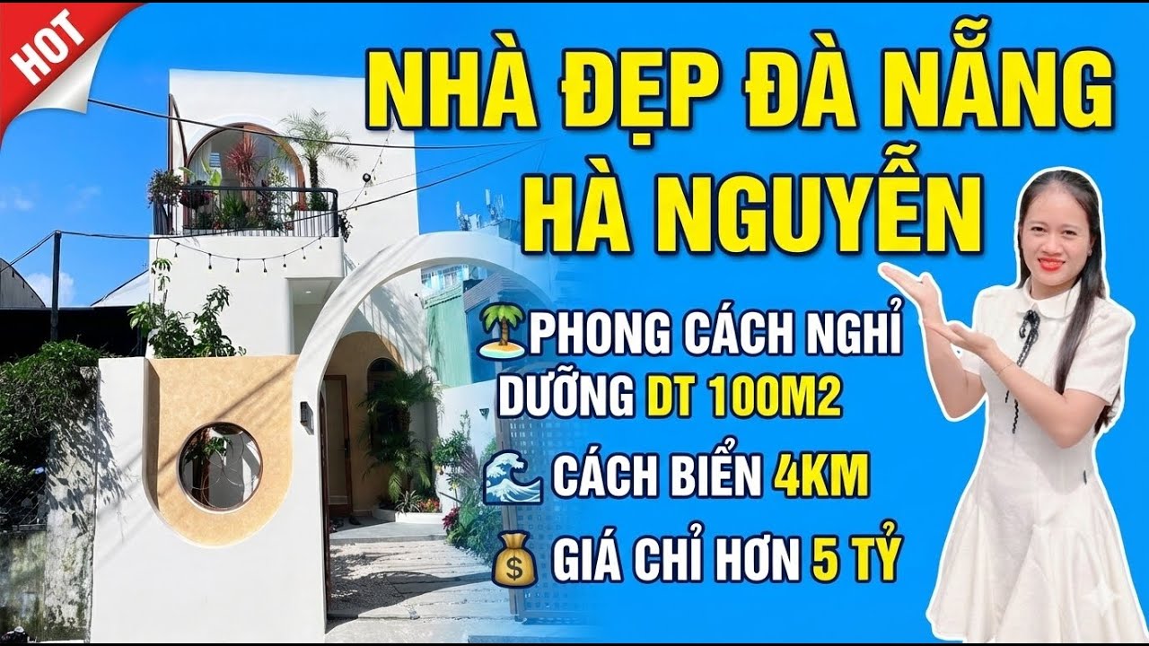 Bán nhà Đà Nẵng, 2 tầng phong cách nghỉ dưỡng, ngay trung tâm thành phố, cách biển 4km, gần sân bay