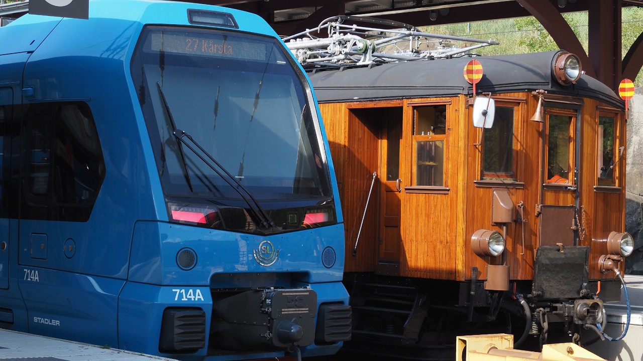 Heritage Narrow Gauge Electric Trains in Stockholm, on Roslagsbanan - 7th September 2025