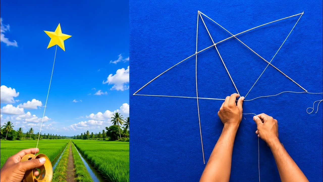 How to make a star kite from coconut fronds