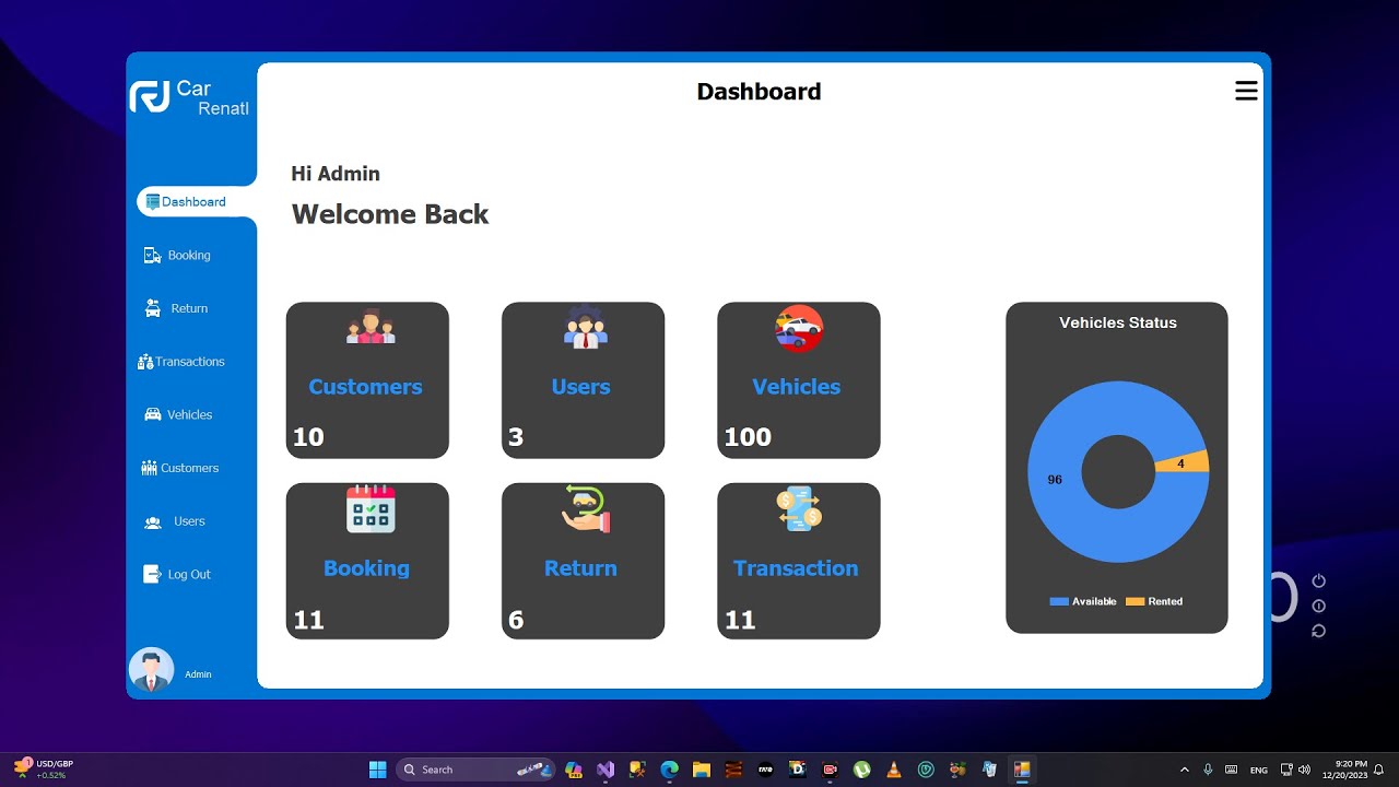 Car Rental Management System | WinForms C# 🚗💻🔥