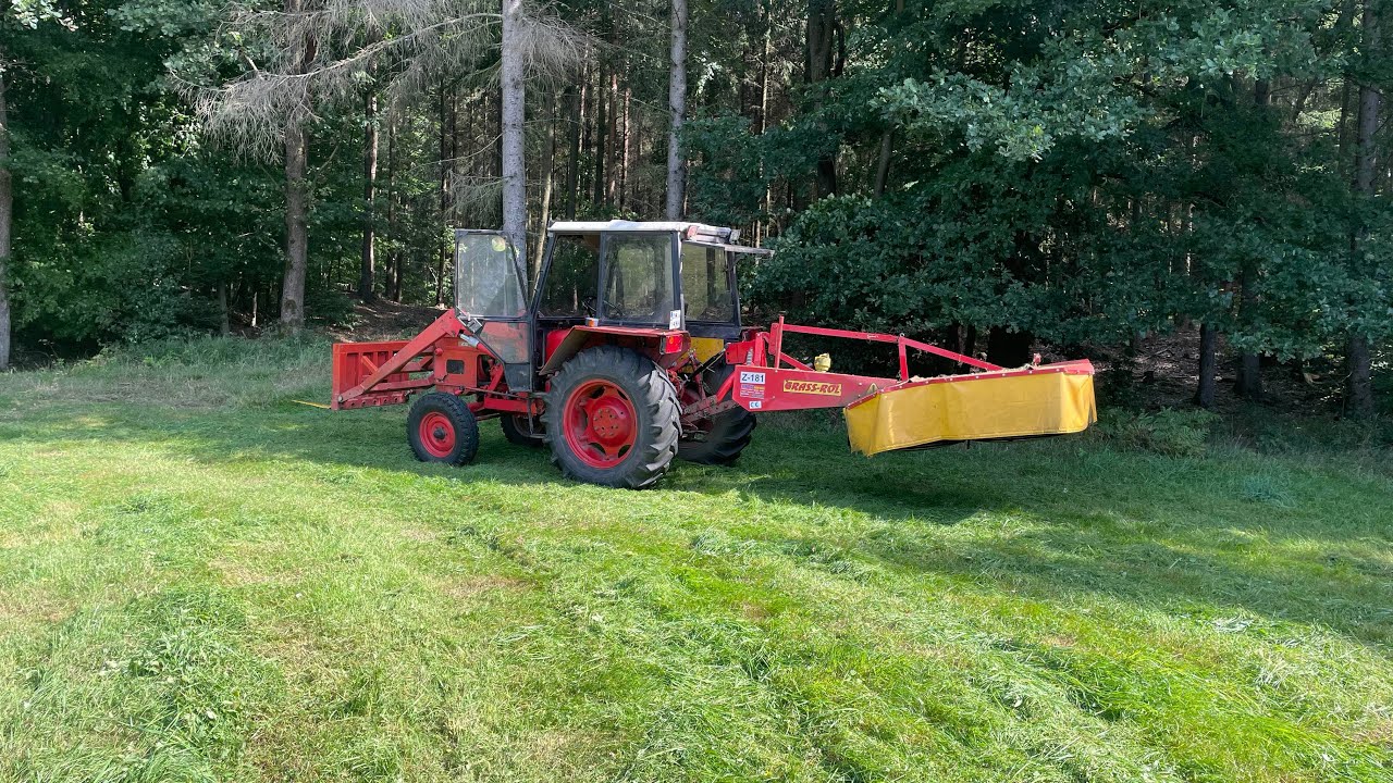Zetor 4718#kosiarka rotacyjna kolejny dzień zmagań z łąkami
