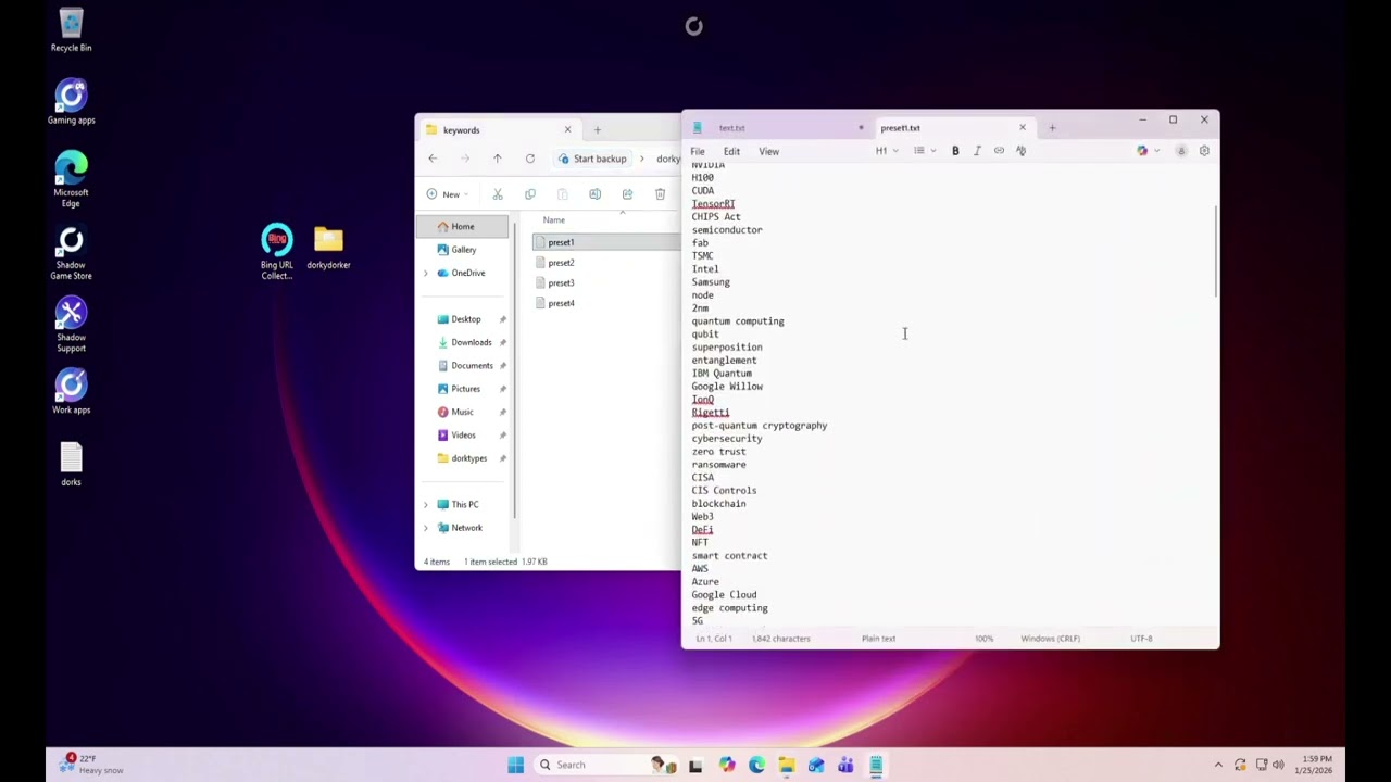 Dorklist for Bing | Bing Dorks | Bing URL Collector by Baum