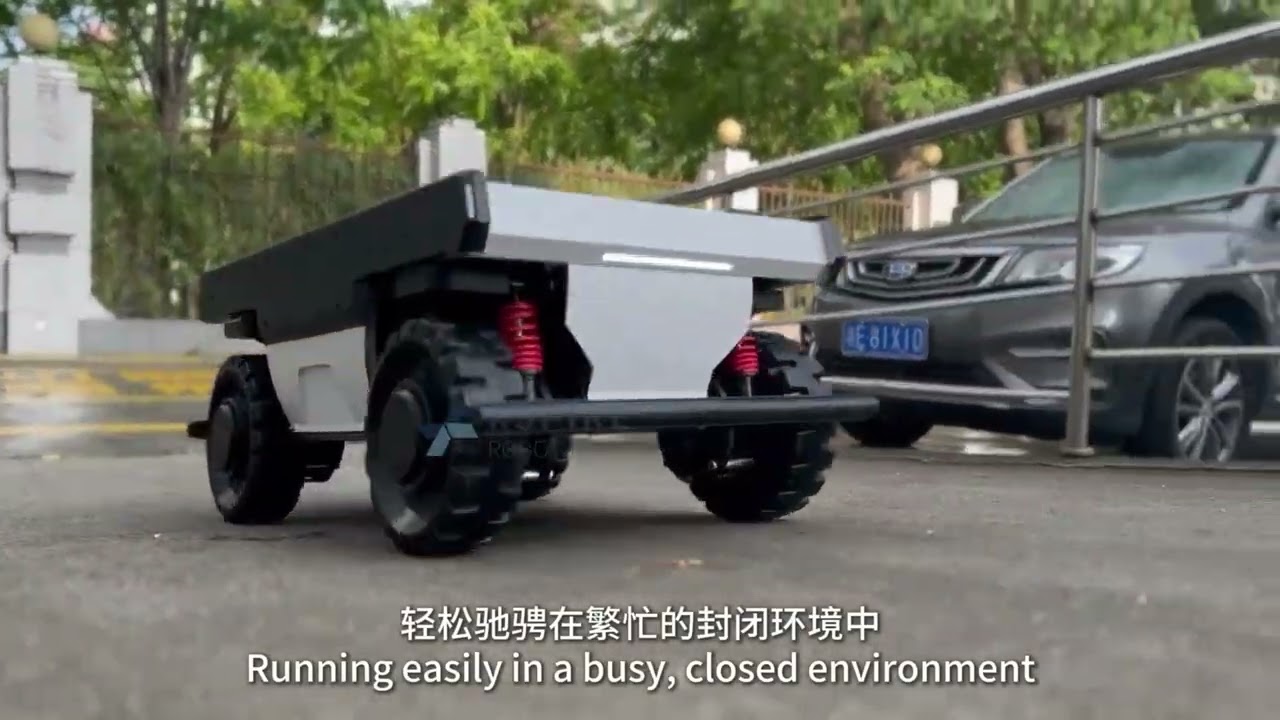 Function Demonstration of the “Four Wheel Steering and Four Wheel Drive” Robot Chassis