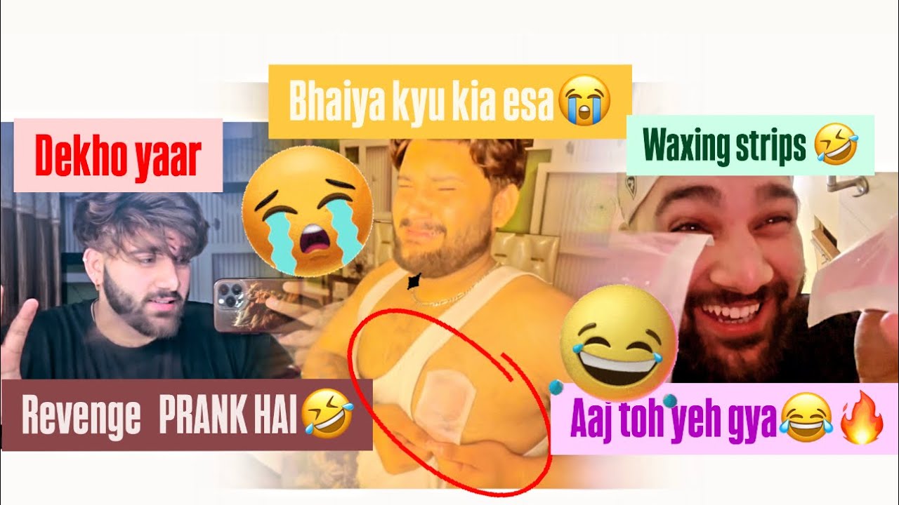 WAXING Strips🤣REVENGE🤣PRANK🔥￼on @LORDANSHUVLOGS123  reaction dekhna mt bhulna😰|Watch full video||