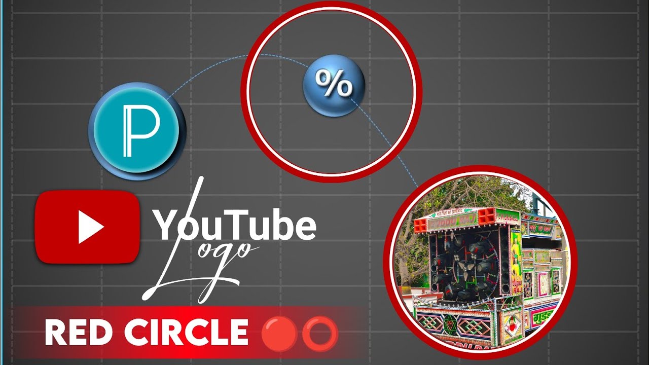 How To Create Youtube Logo Red ⭕ Circle In 2026 | logo kaise banaye Pixellab mein