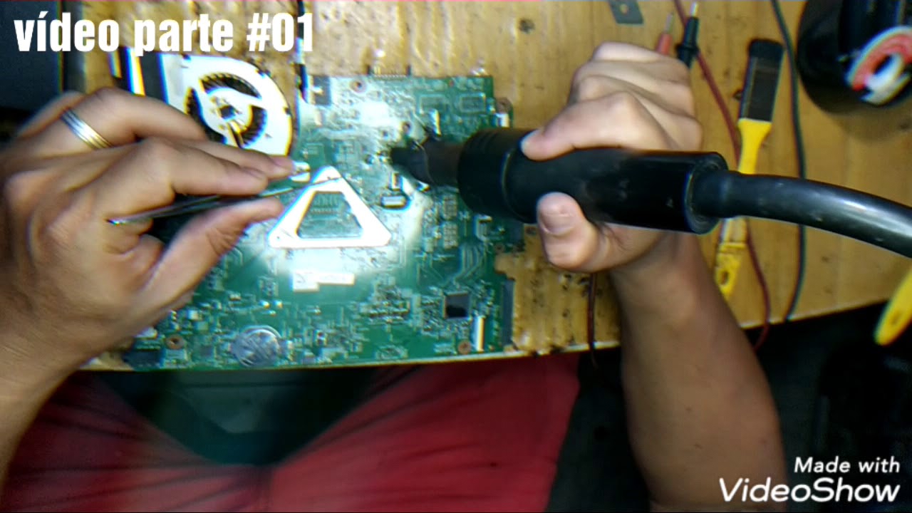 Notebook Dell placa morta curto matando a fonte