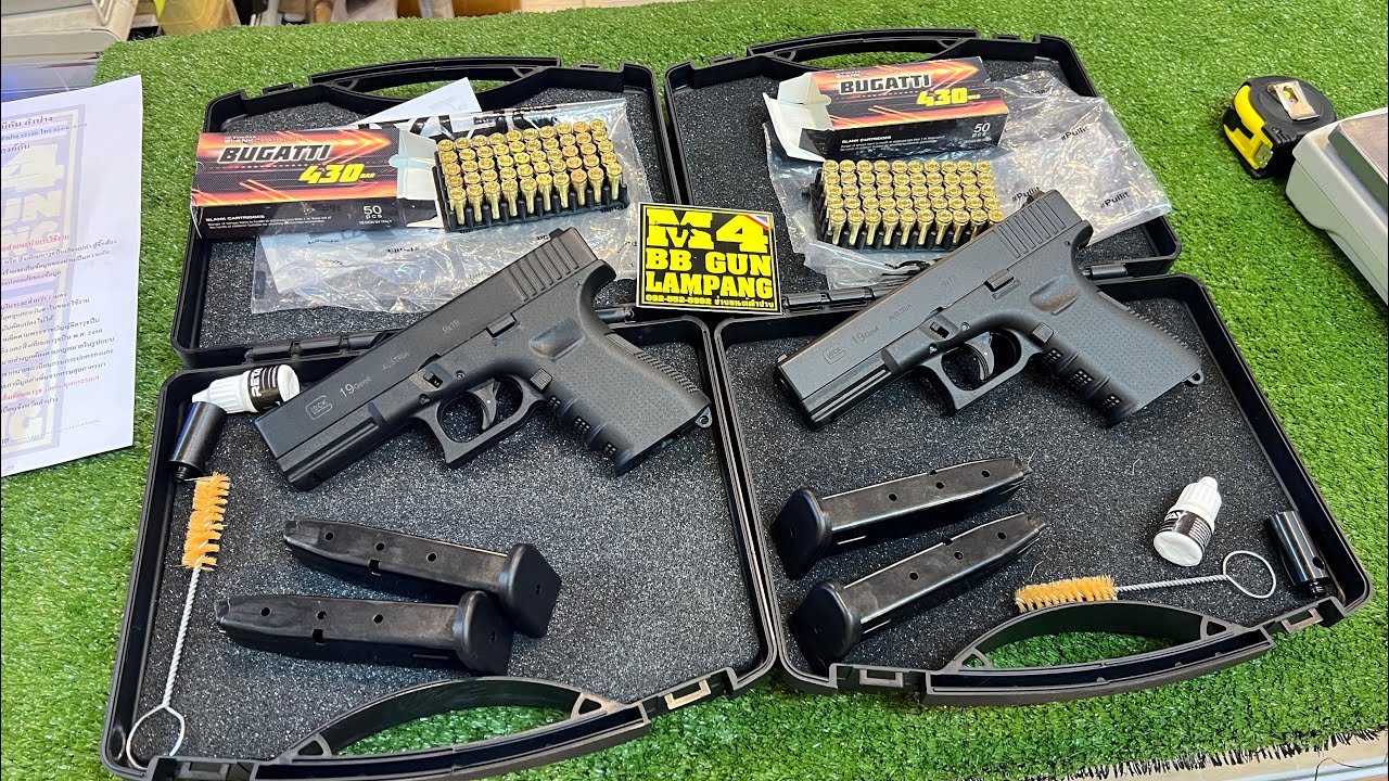 Glock19 Retay ทดสอบปืนแบลงค์กันโมเดลGLOCK 19 ค่ายRETAY❤️มาใหม่โปร1ปืน2แม็ก+แถมลูก1กล่อง8,900฿รวมส่ง