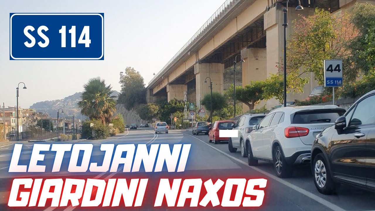 SS114 Orientale Sicula | da LETOJANNI a GIARDINI NAXOS passando per ISOLA BELLA (TAORMINA)