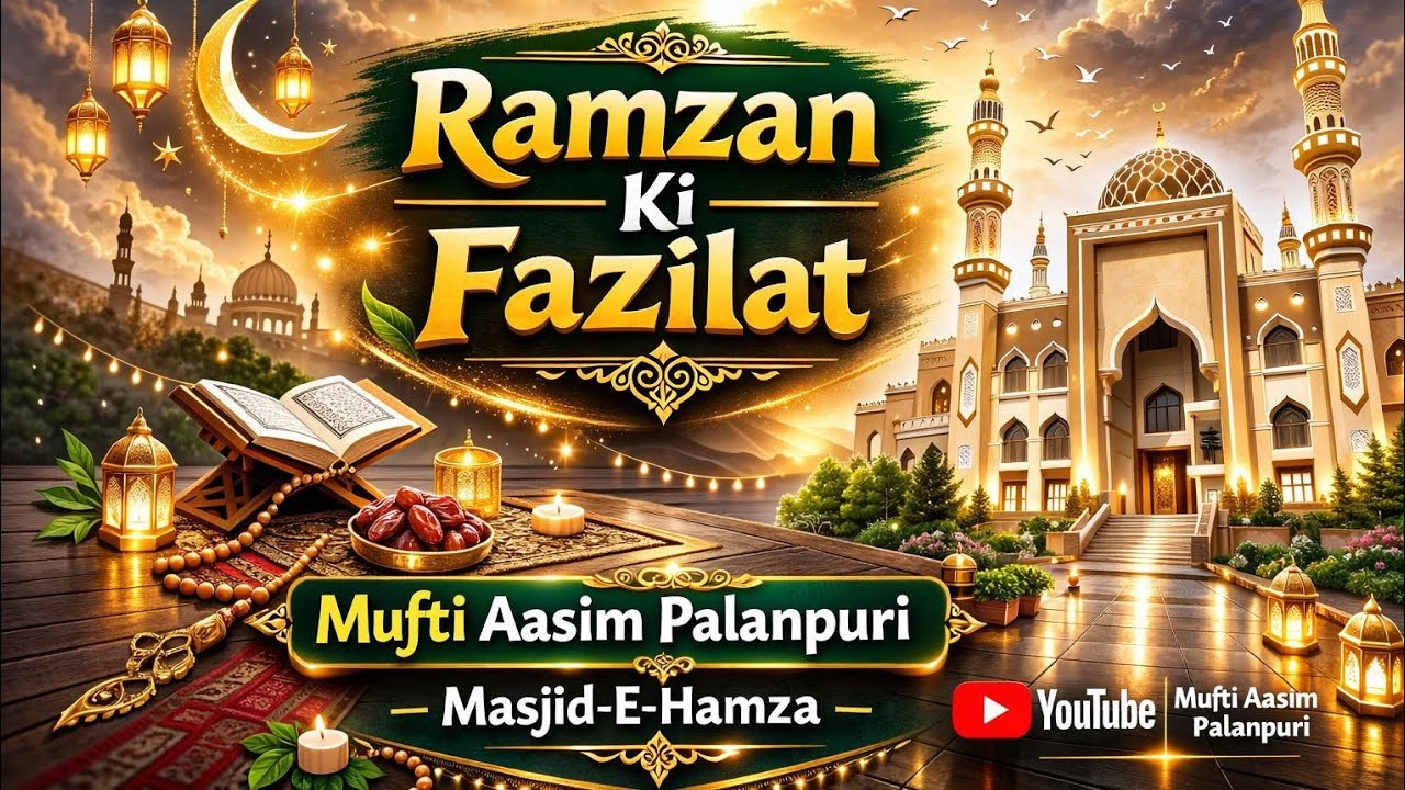 Ramzan ki fazilat Mufti aasimsahab Palanpuri is live