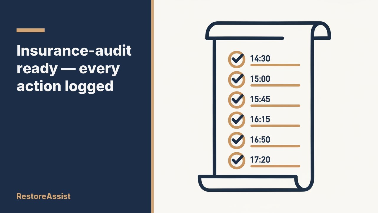 Compliance & Audit Trail: Insurance-audit ready &mdash; every action logged | RestoreAssist