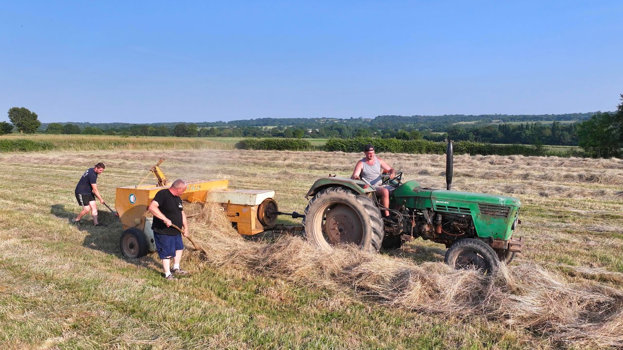 Foin 2025 à l’ancienne 💨☀️/ Someca / JOHN DEERE / DEUTZ/ FENDT / RIVIERRE CASALIS 