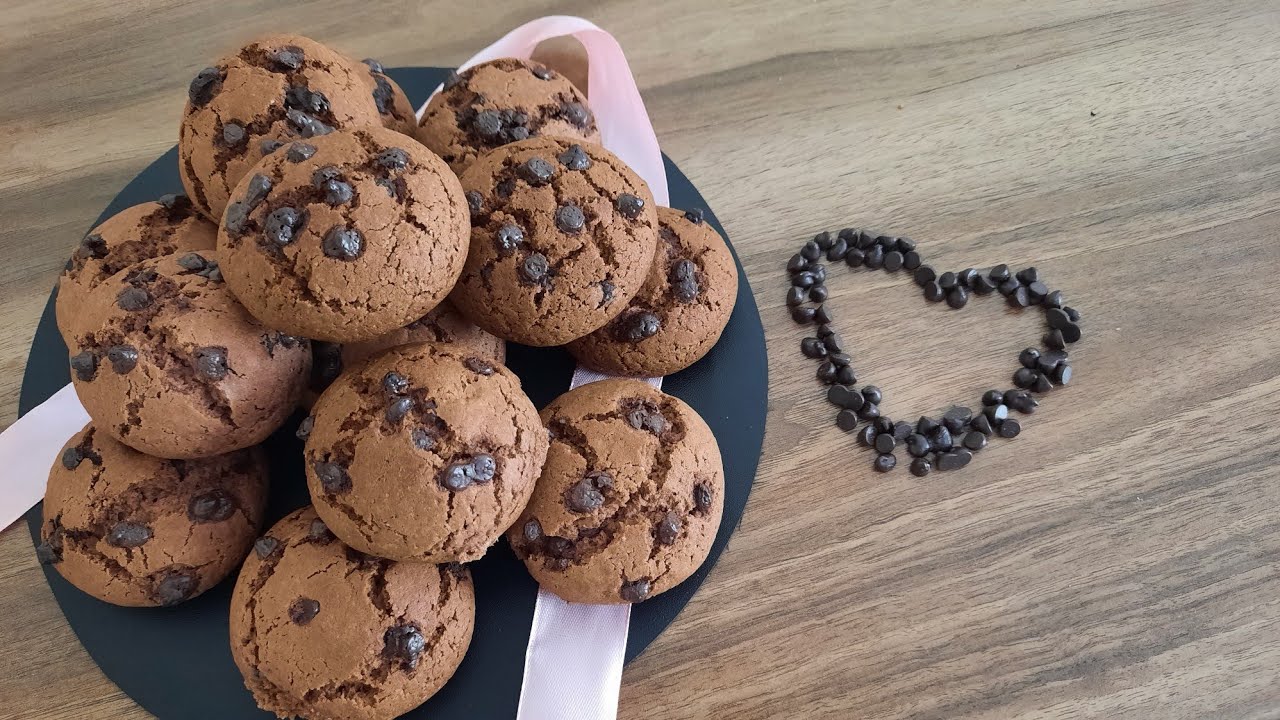 🍪Damla şokoladli kurabiye.Şokoladli peceniya.Cox dadli kurabiye👌 Фкусные шоколадные печеные