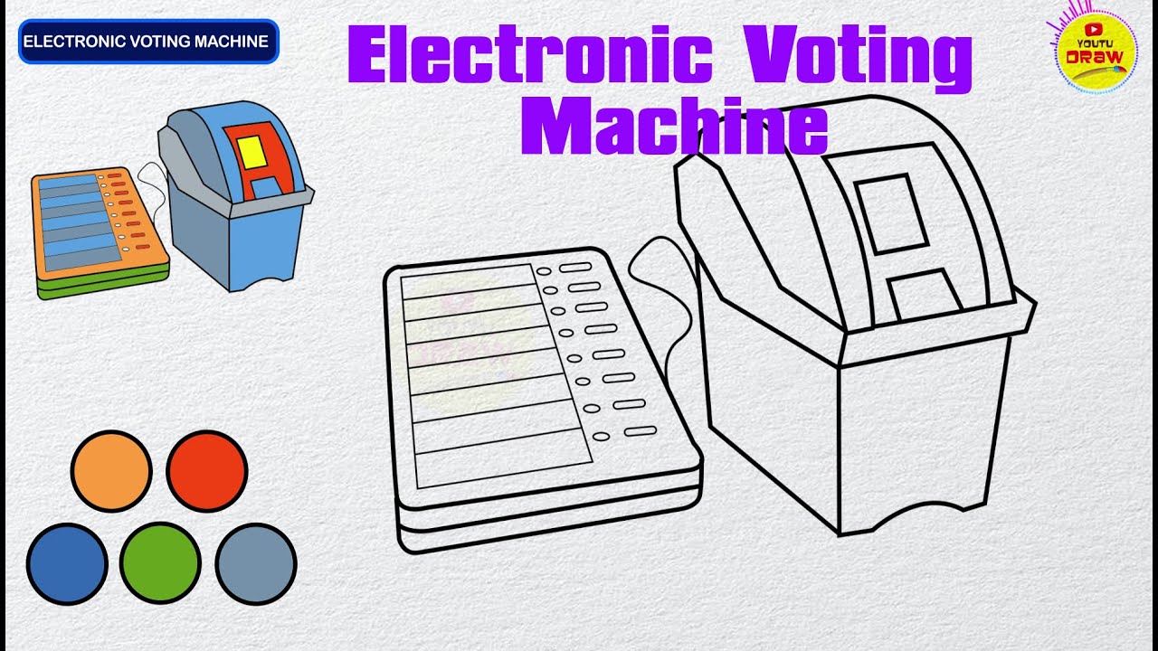 How To Draw EVM | Electronic Voting Machine