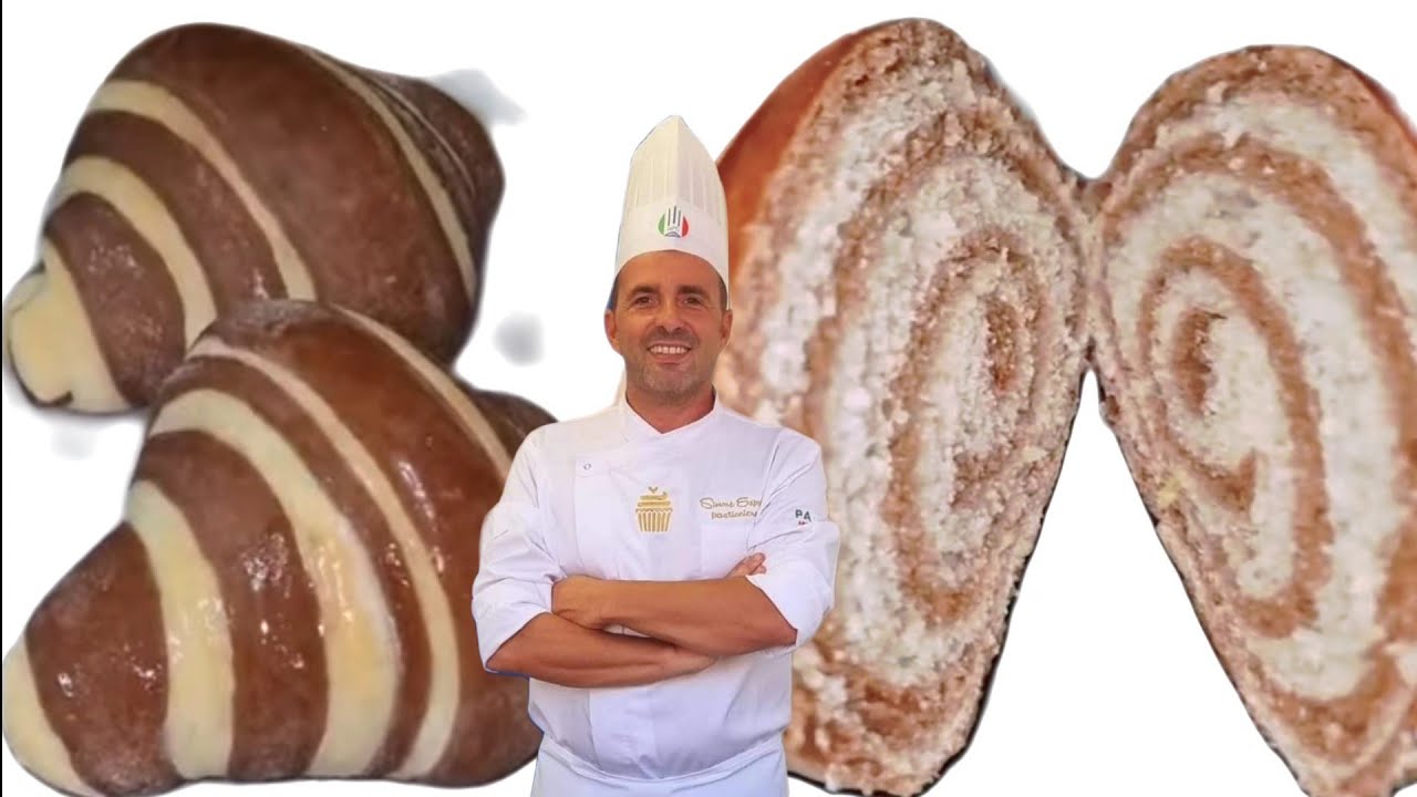 Cornetti kinder bicolore fatti a mano in casa.Ricetta facilissima per tutti