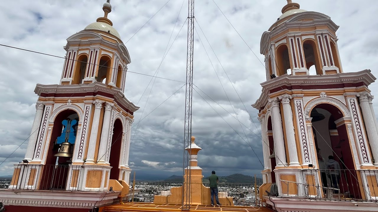 Repique de Campanas del santuario de la Virgen de los Remedios Cholula (2da llamada dominical)