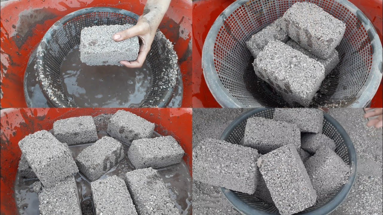 Oh this crumbling is full satisfying.💦White grainy crunchy texture crumbling in strainer shape+water