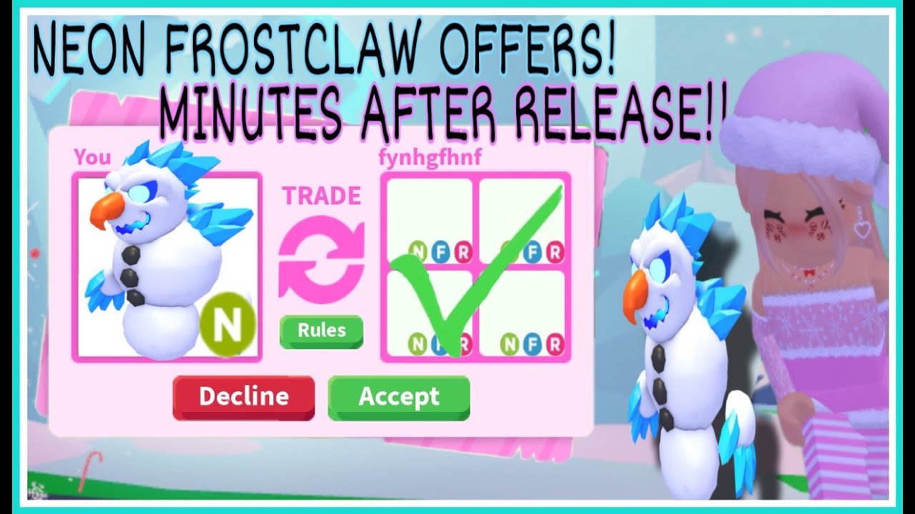 ✨Trading NEON FROSTCLAW MINUTES After it was RELEASED!!✨ 🤩MASSIVE WIN!!