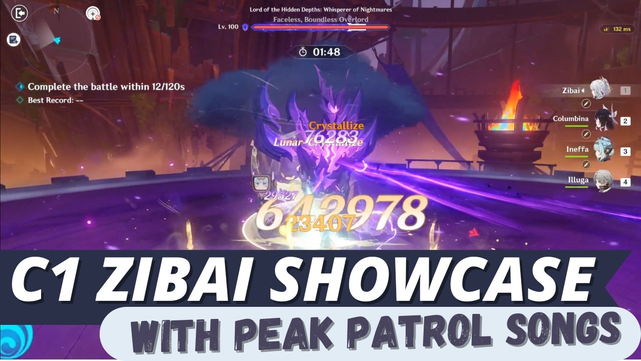 C1 ZIBAI with Peak Patrol Song  DAMAGE SHOWCASE 🔥 | Genshin Impact | MrGojo Plays🧿