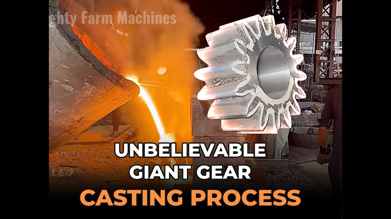 Unbelievable Giant Gear Casting Process: Watch This Masterpiece Come to Life!