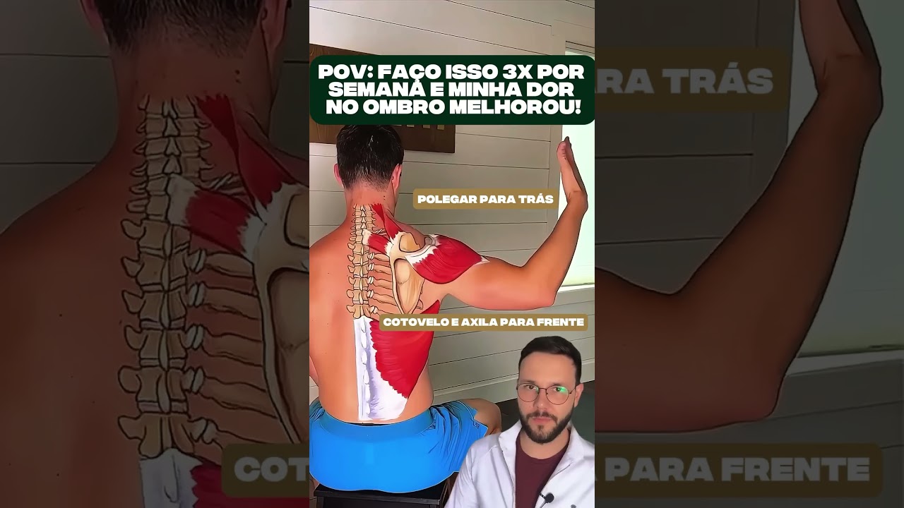 Melhore sua dor no ombro com esse exerc&iacute;cio 😃