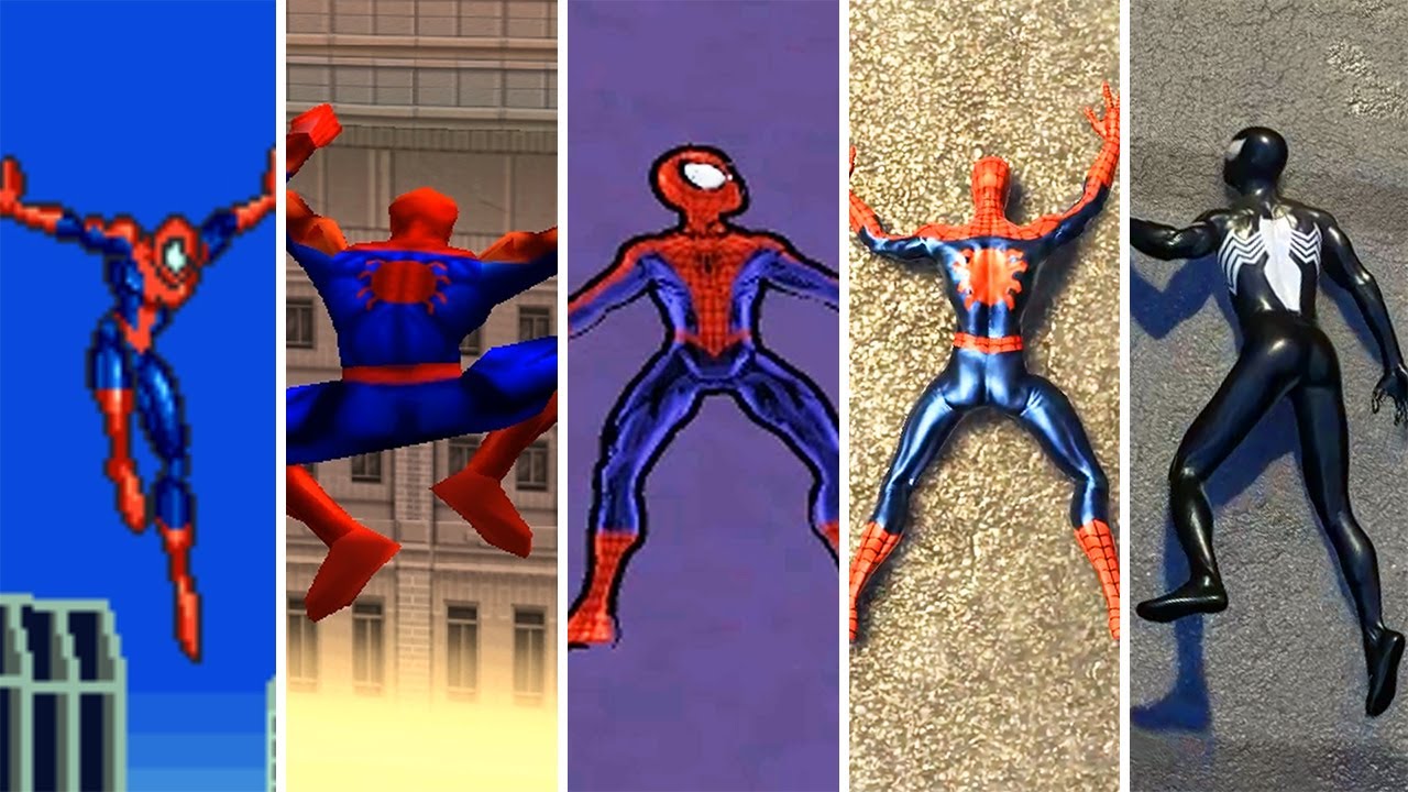 Evolution of Spider-Man Falling Down in Games 1994 - 2025