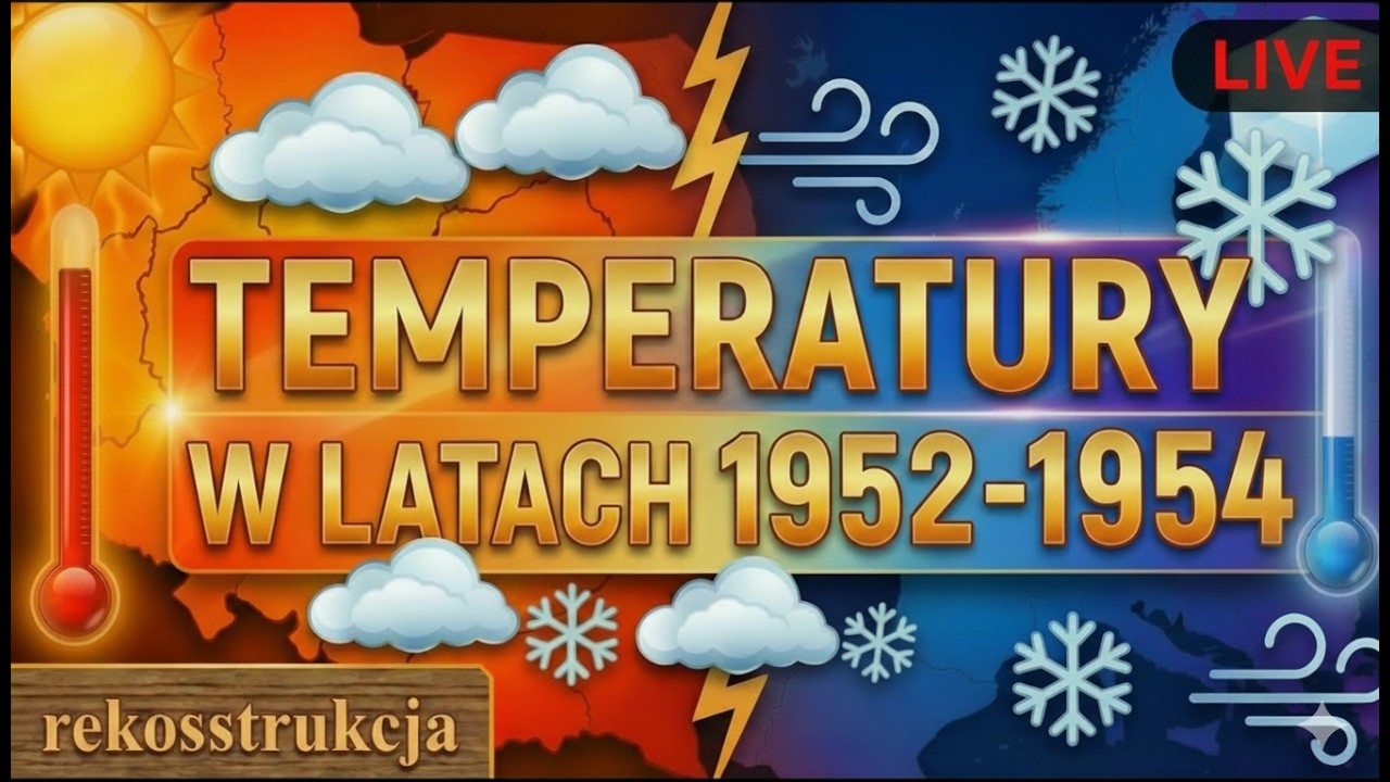 Polska 1952-1954: Pełny zapis temperatury godzina po godzinie
