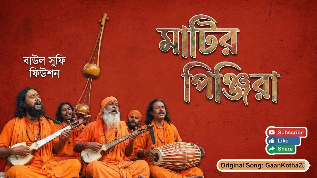 মাটির পিঞ্জিরা | Matir Pinjira | New Bangla Sufi Folk Song 2026 |GaanKotha26 | হৃদয় ছোঁয়া বাউল গান