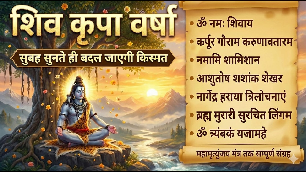 ॐ नमः शिवाय | कर्पूर गौरं से महामृत्युंजय तक | एक ही वीडियो में सम्पूर्ण शिव कृपा 🔱