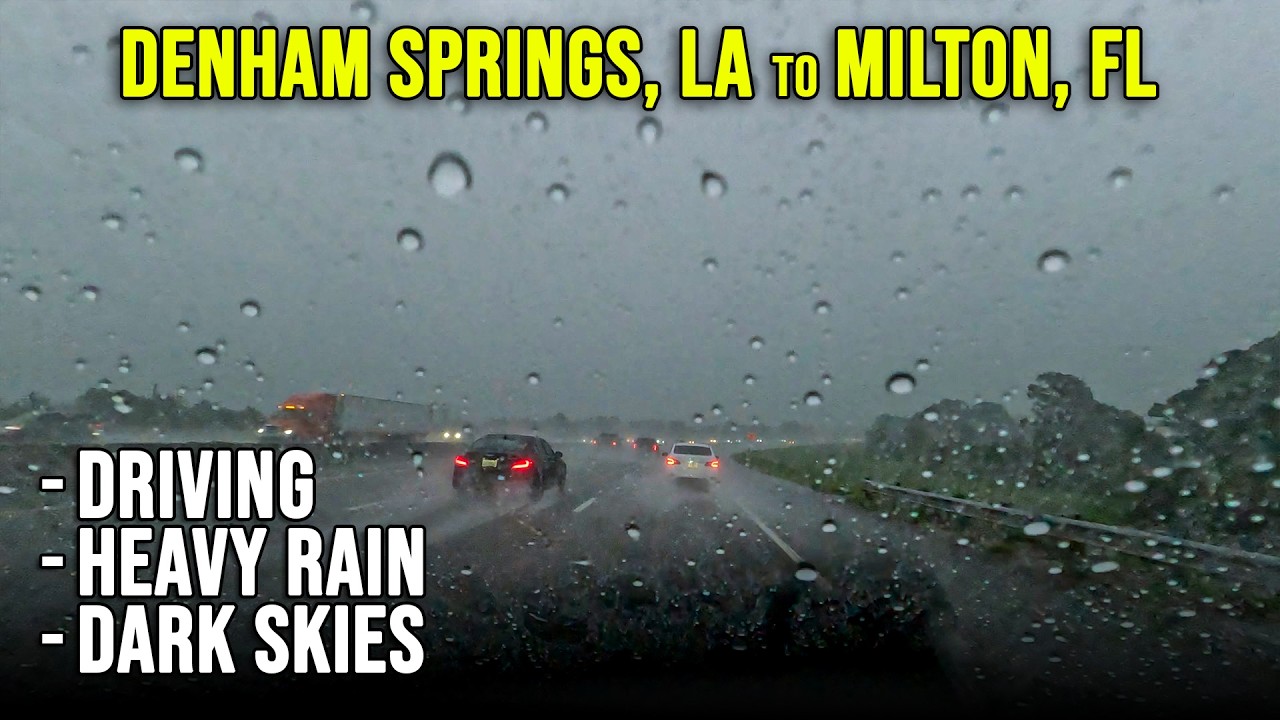Road Trip - Denham Springs, LA to Milton, FL | 4K Driving