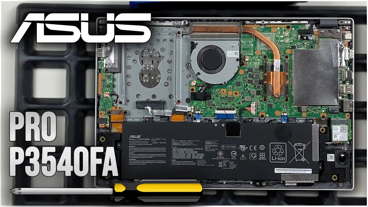 Asus Pro P3540FA von innen - RAM, SSD, Akku, Lüfter wechseln